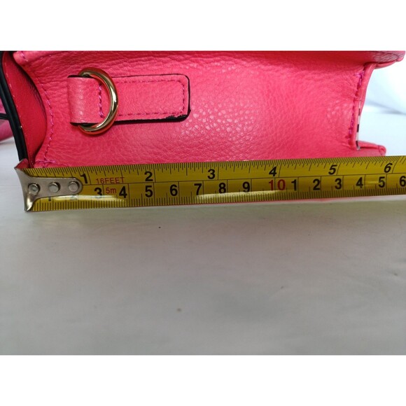 Gianni Bini 2 Tone Pink And Coral Square Crossbody Purse - Picture 6 of 9